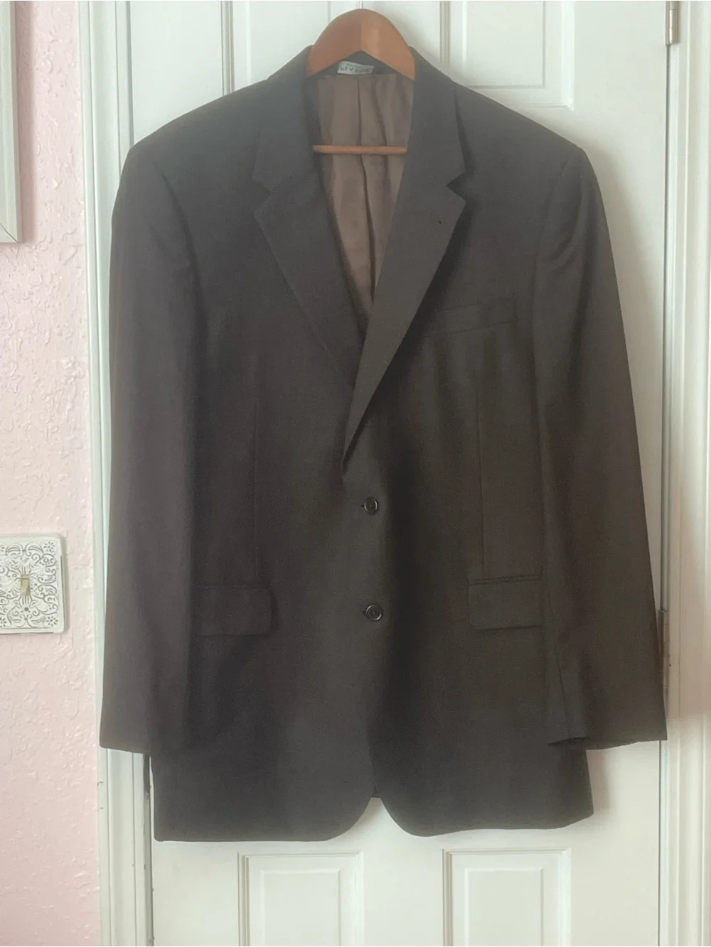 Men's Classic Brown Two-Piece Suit - Elegant Blazer & Trousers